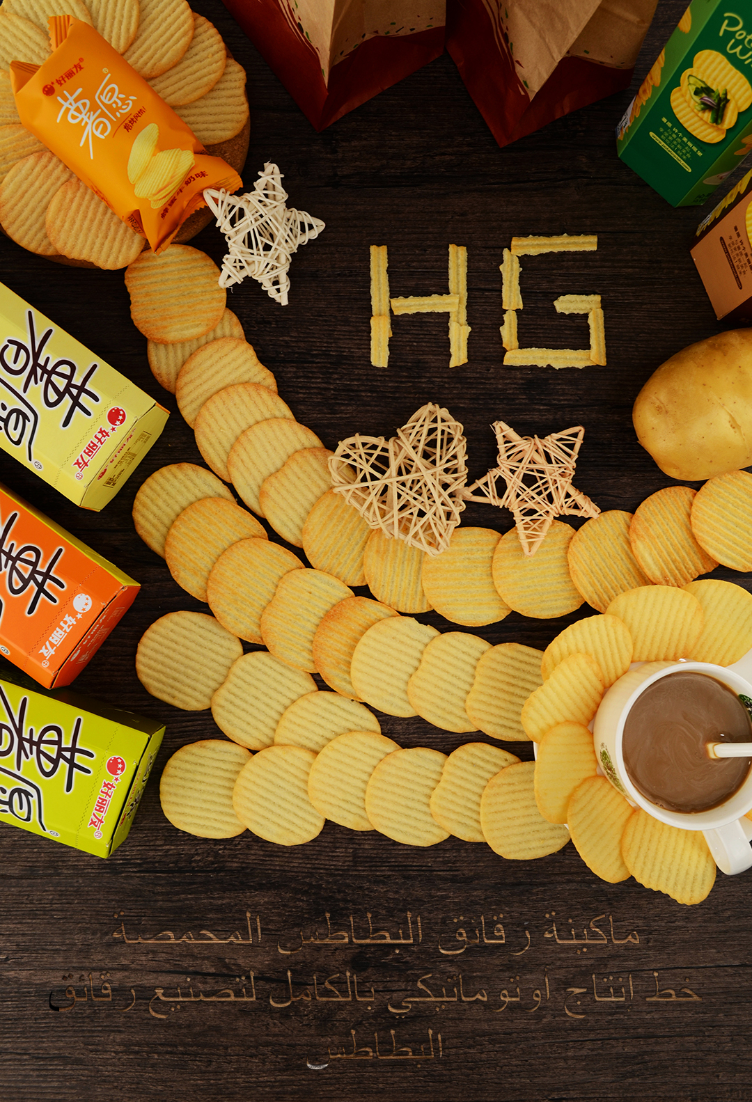 Toda la línea de producción de patatas fritas HG está totalmente garantizada