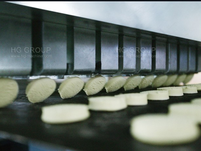 Línea de producción de galletas rellenas