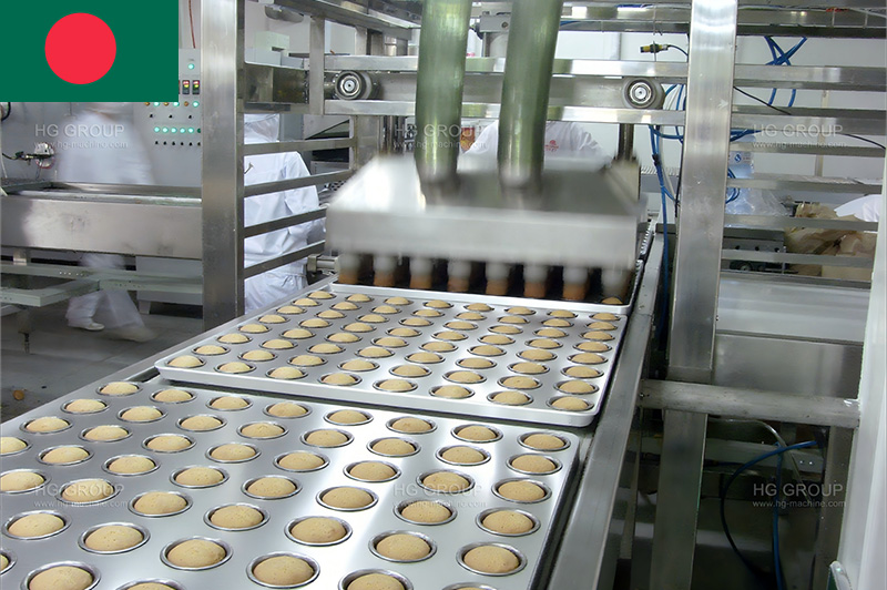 Planta de producción de cupcakes de Bangladesh 800 kg/h
