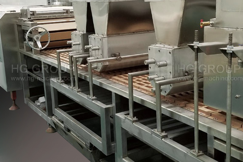 Línea automática de producción de pasteles en molde 3D