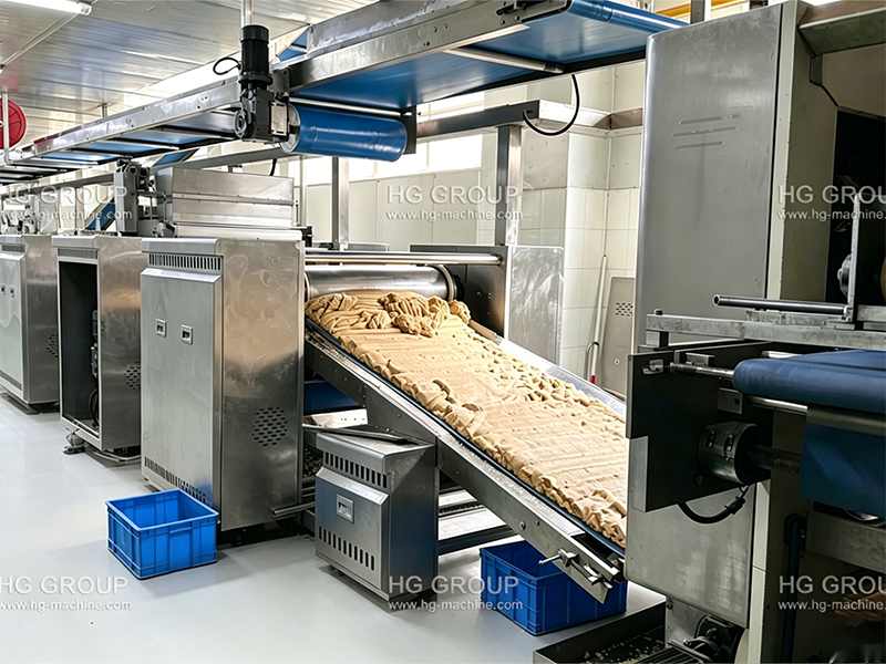 Línea de producción automática de galletas rellenas